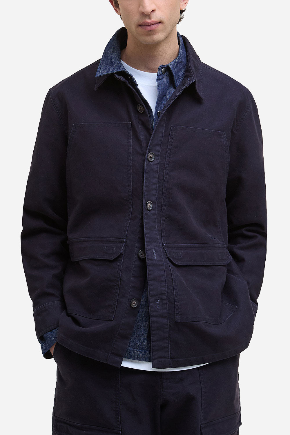 Barbour Wewbirch OS Cotton Sateen Overshirt (Armada)