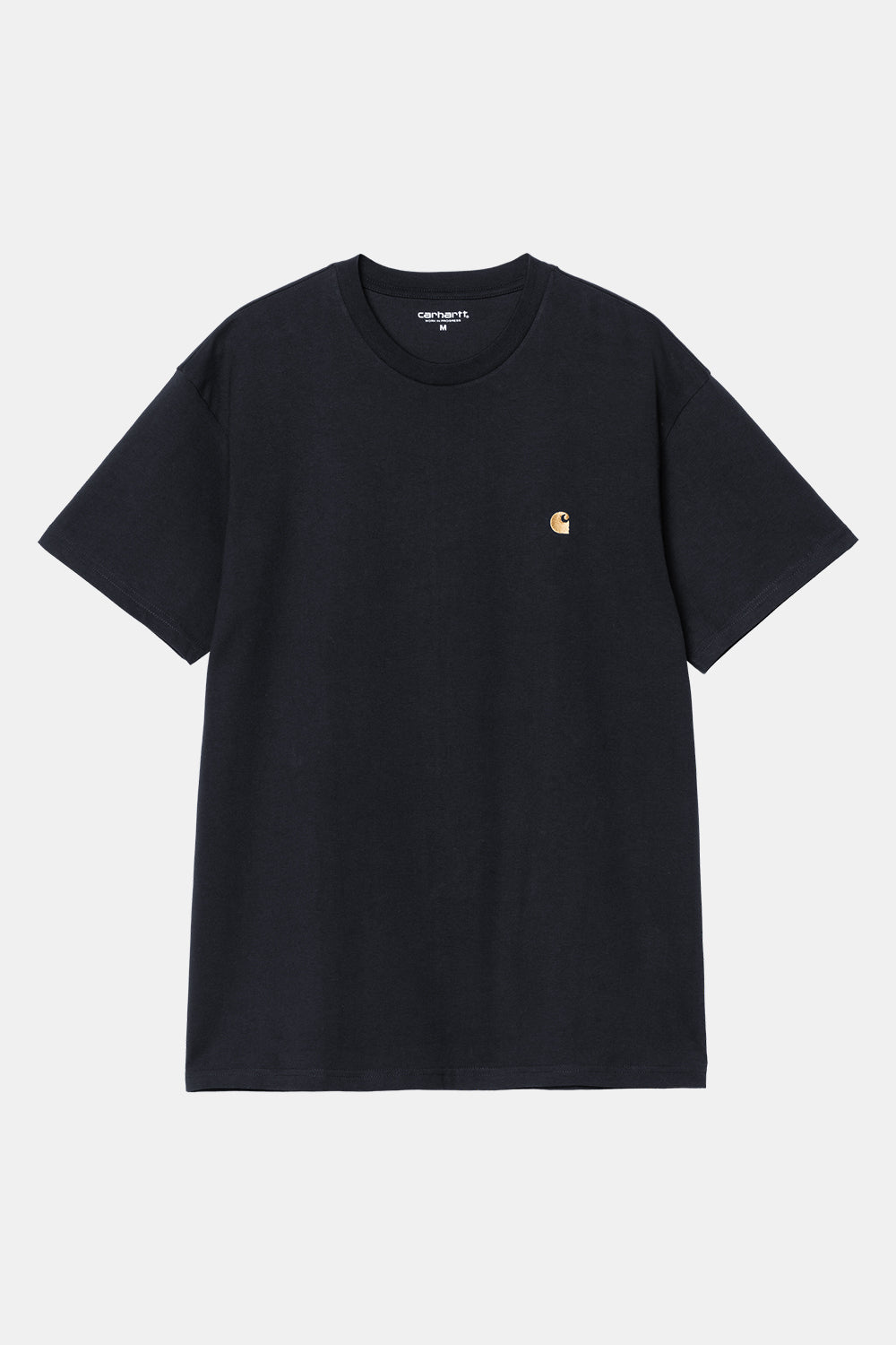 Camiseta de persecución de manga corta de Carhartt Wip (marina oscura/oro)