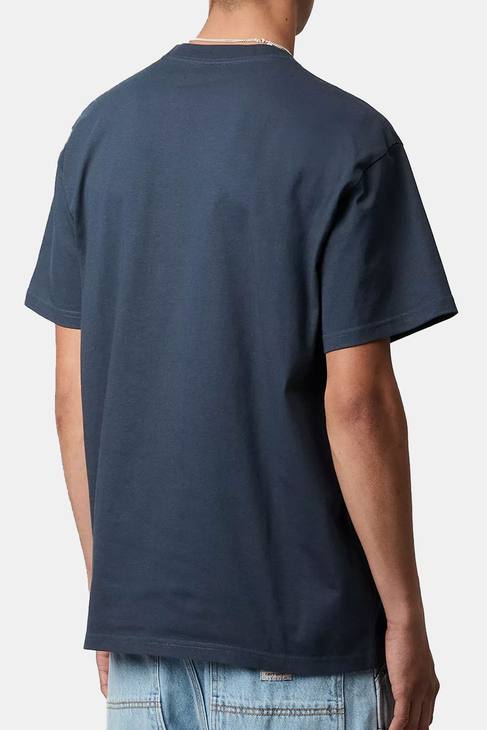 Camiseta de persecución de manga corta de Carhartt Wip (azul oscuro/dorado)