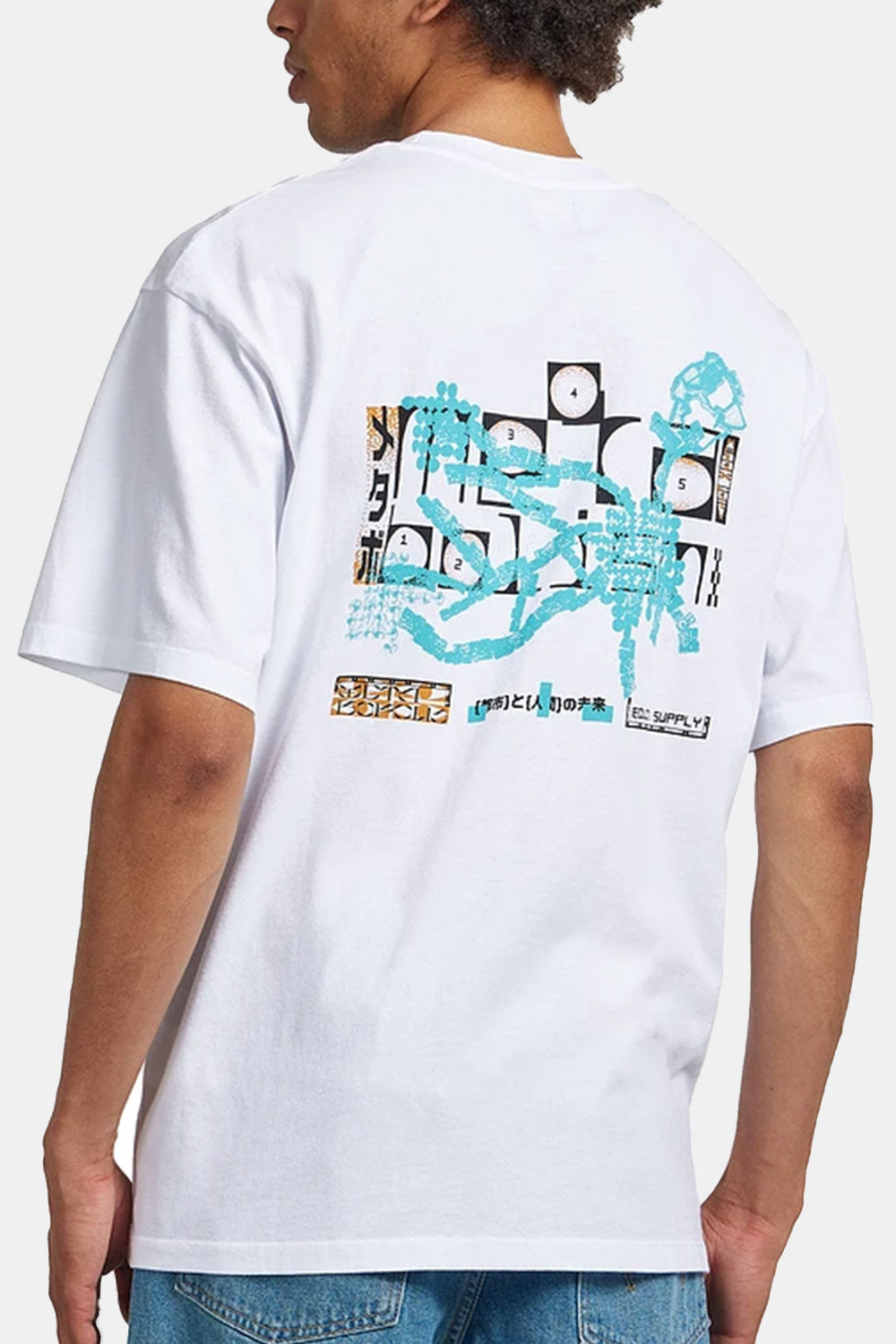 Camiseta de gran tamaño de Edwin Helix City (blanco)