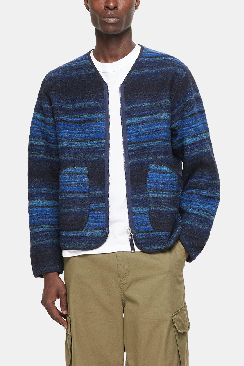 Jacket de Liner Military de Universal Works (Blue Mississippi Fleece)