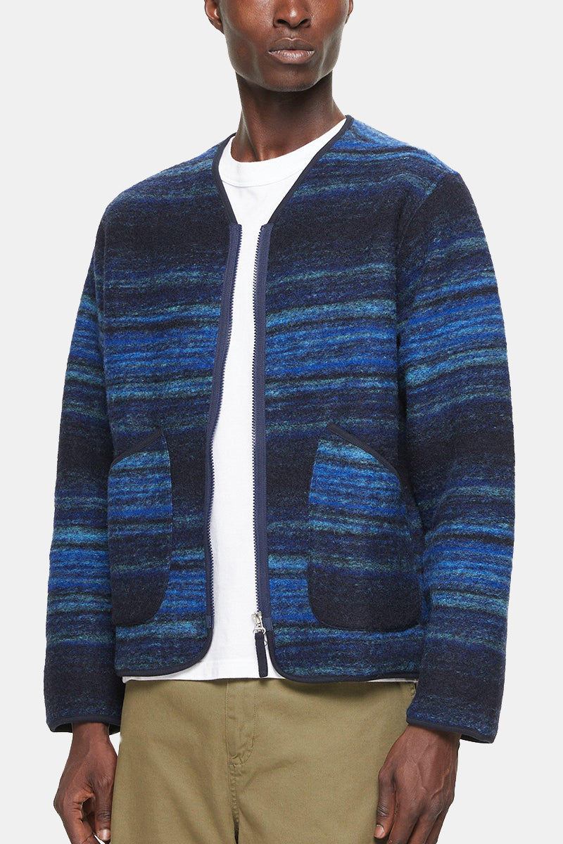 Jacket de Liner Military de Universal Works (Blue Mississippi Fleece)