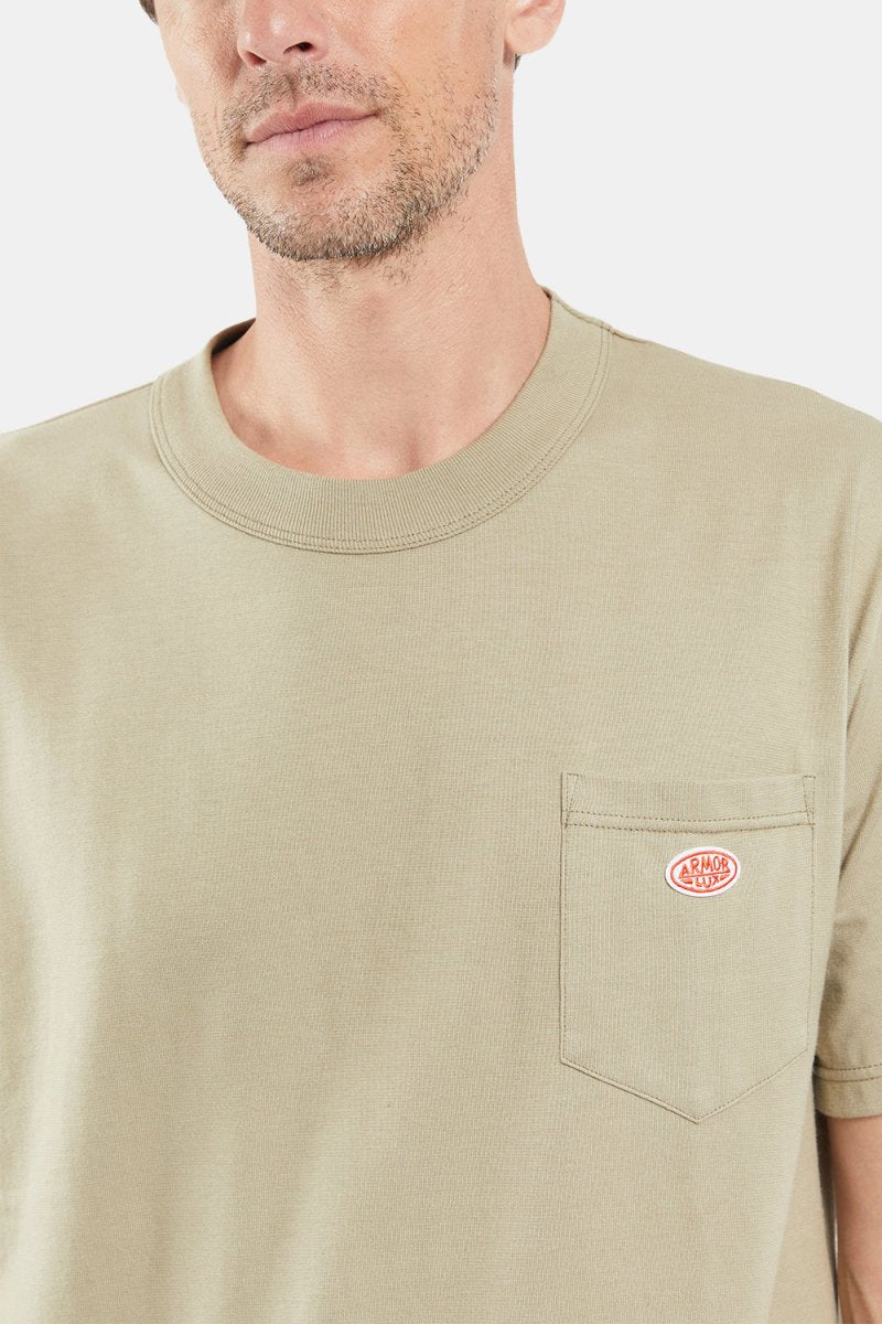 Armor Lux Heritage Organic Pocket T-Shirt (Argile) | T-Shirts