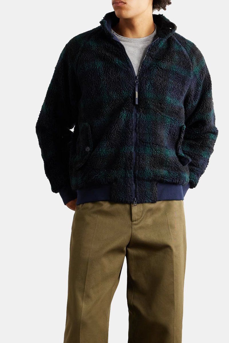 Baracuta Curly Fleece G9 Jacket (Blackwatch Navy/Green) | Jackets
