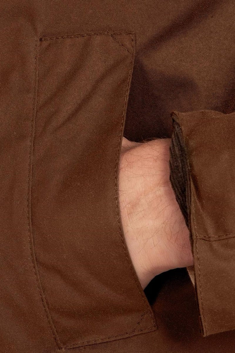 Barbour Ashby Waxed Jacket (Bark) | Jackets