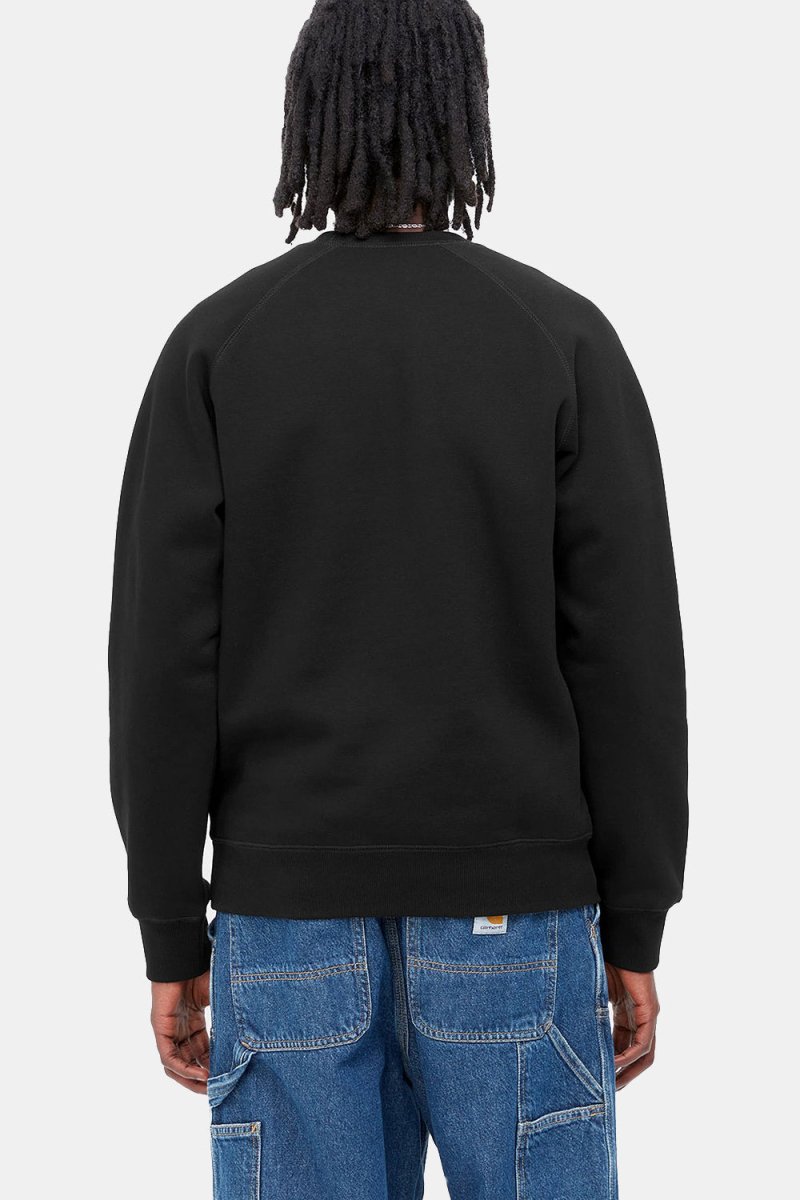 Carhartt WIP Chase Heavy Sweatshirt (Black & Gold) | Sweaters