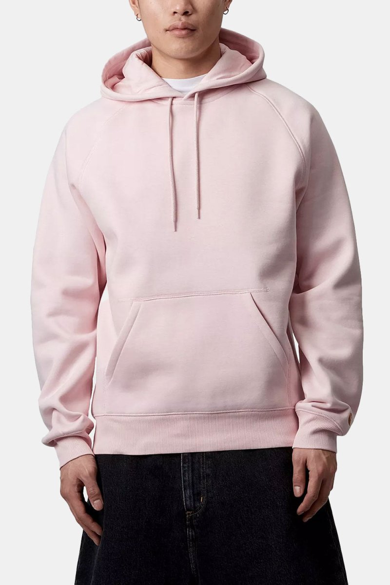 Carhartt WIP Hooded Chase Sweat (Air Pink/Gold) | Sweaters