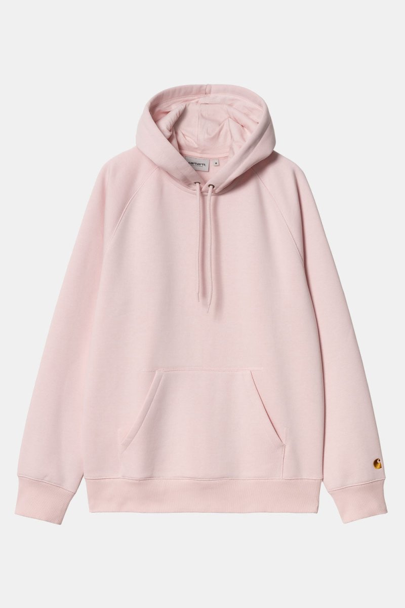 Carhartt WIP Hooded Chase Sweat (Air Pink/Gold) | Sweaters