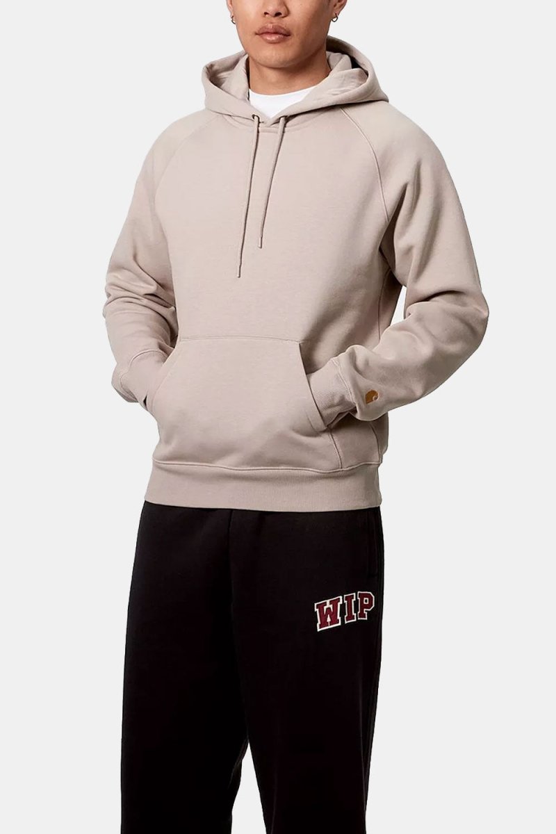 Carhartt WIP Hooded Chase Sweat (Dusky Beige/Gold) | Sweaters