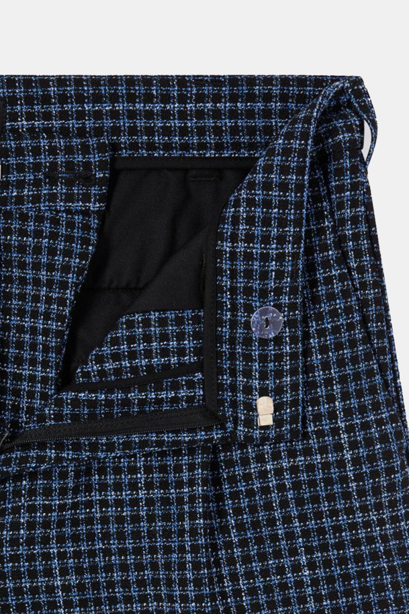 Edwin Bazz Short Dobby Check (Blue/Black) | Shorts