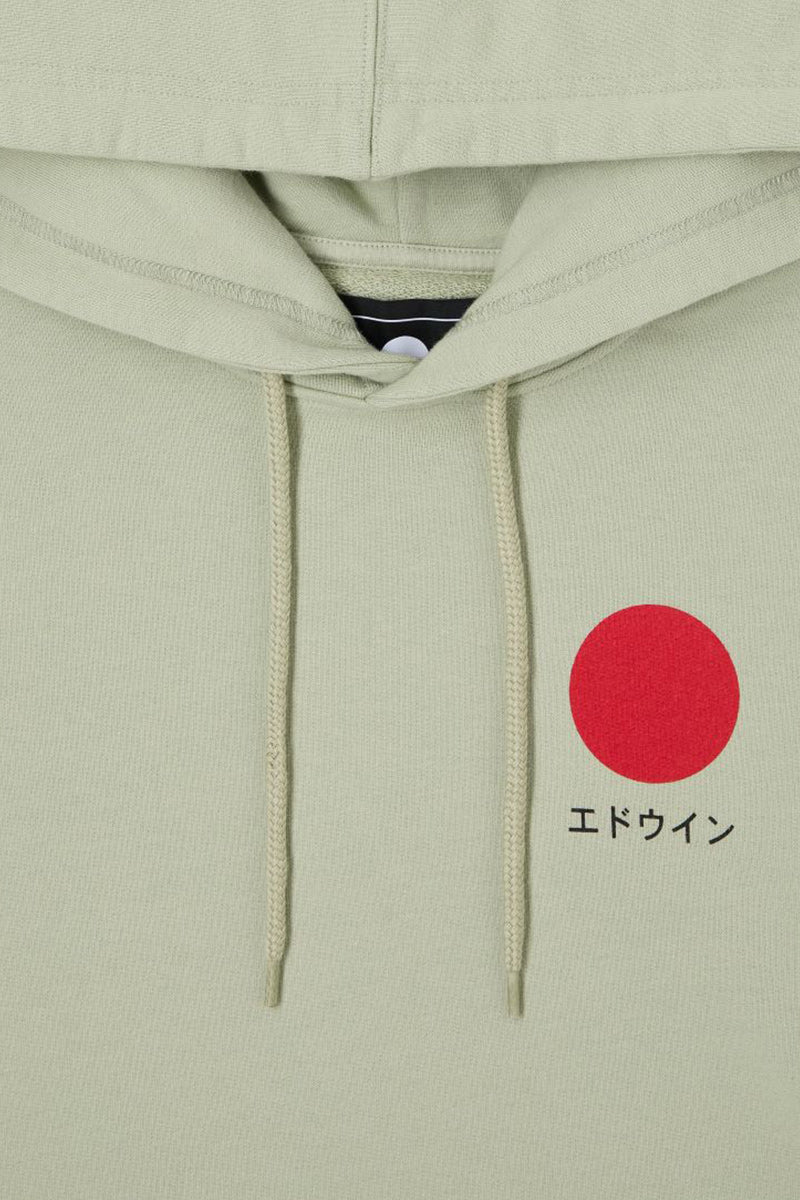 Edwin Japanese Sun Hooded Sweatshirt (Desert Sage) | Sweaters