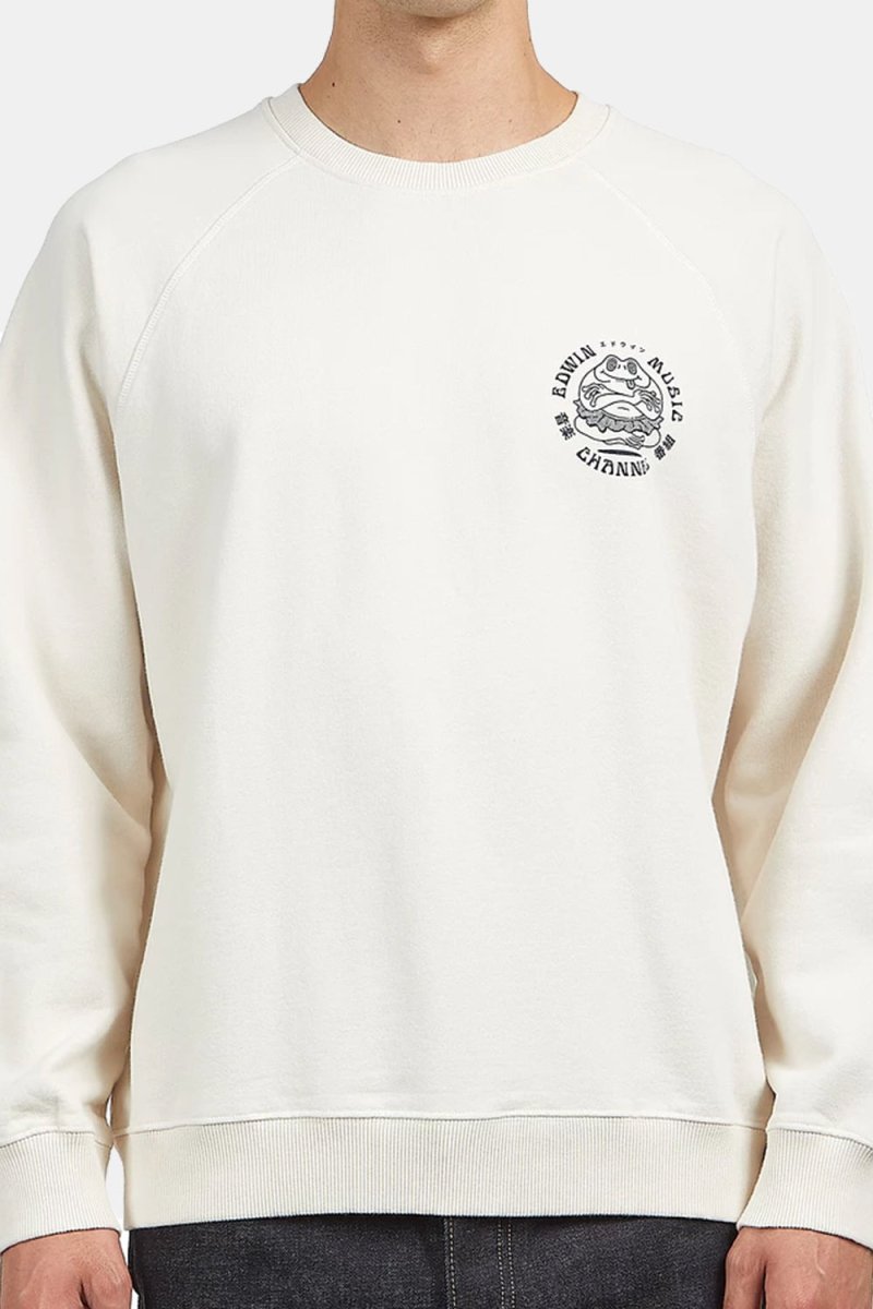 Edwin Music Channel Heavy Sweatshirt (Whisper White) | Sweaters