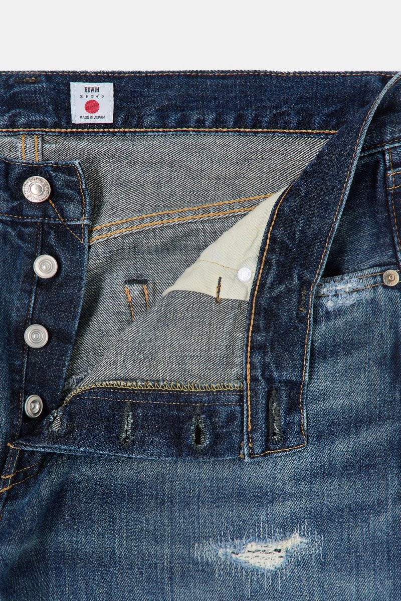 Edwin Regular Kaihara Tapered Rainbow Selvage Jeans (Dark Pure Indigo) | Jeans