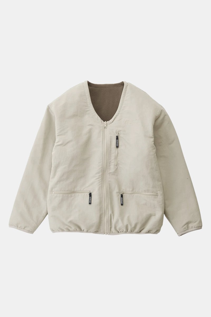 Gramicci Reversible Fleece Cardigan (Taupe) | Sweaters