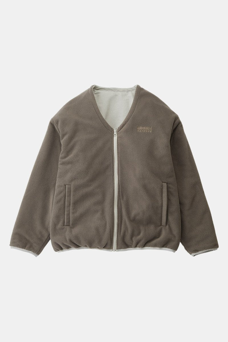 Gramicci Reversible Fleece Cardigan (Taupe) | Sweaters
