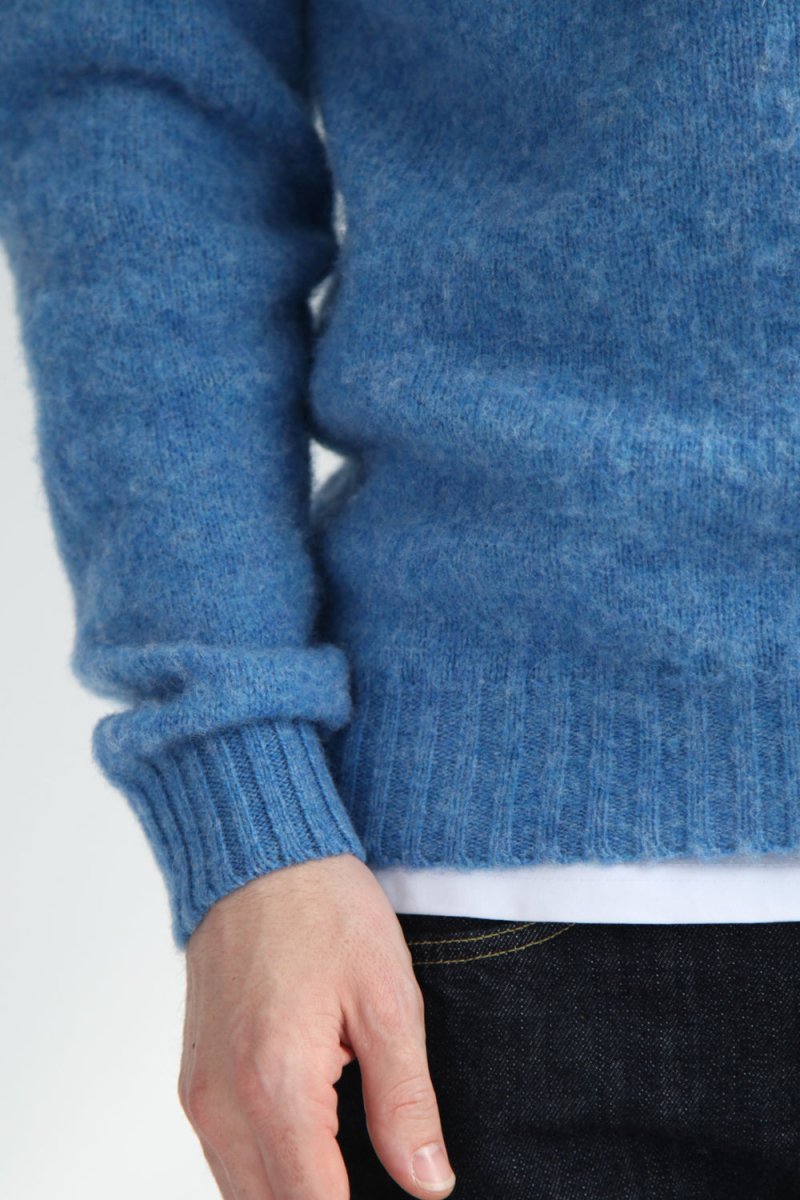 Half Dozen Shaggy Double-Brushed Crew (Fresh Surf) | Knitwear