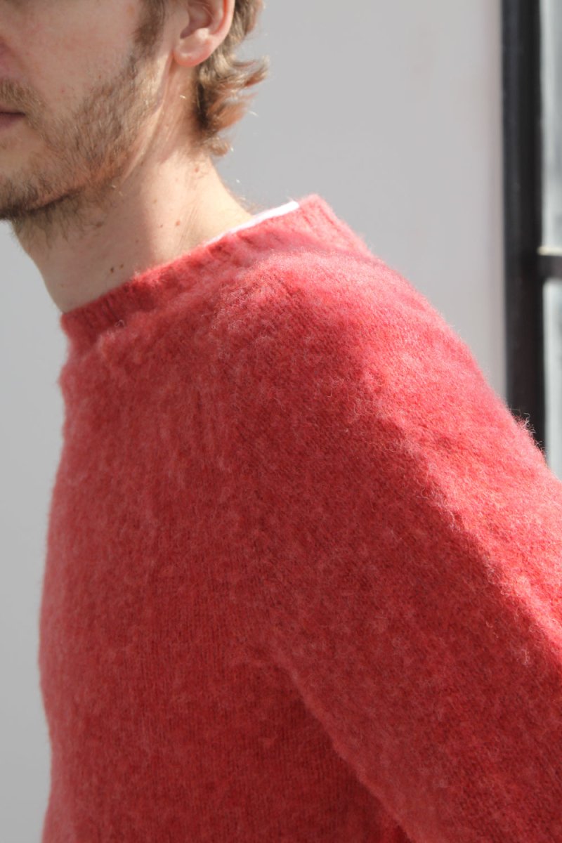 Half Dozen Super-Soft Double Brushed Crew Neck Knitted Jumper (Salmon) | Knitwear