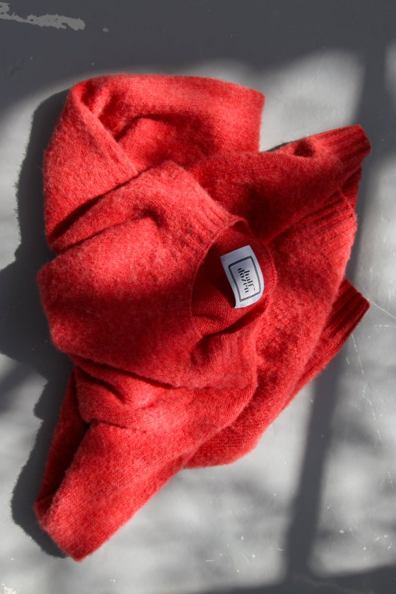 Half Dozen Super-Soft Double Brushed Crew Neck Knitted Jumper (Salmon) | Knitwear