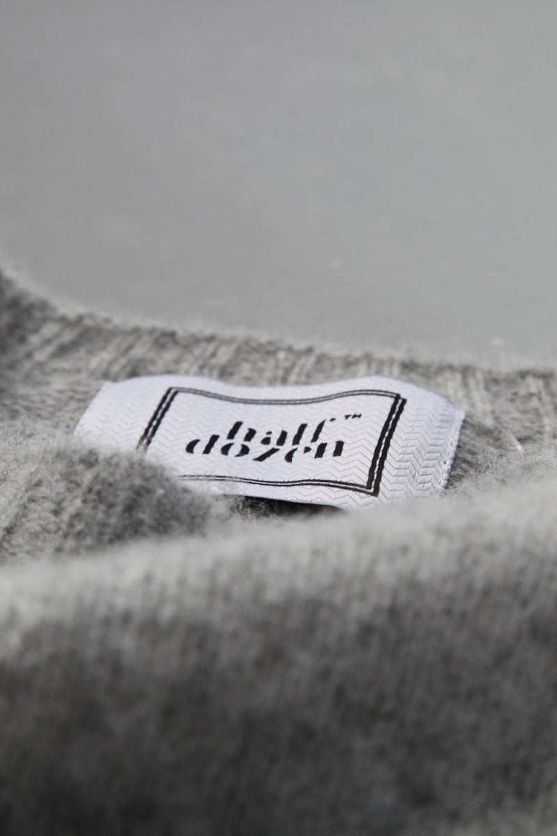 Half-Dozen Double Brushed Crew Neck Knitted Jumper - Silver Grey