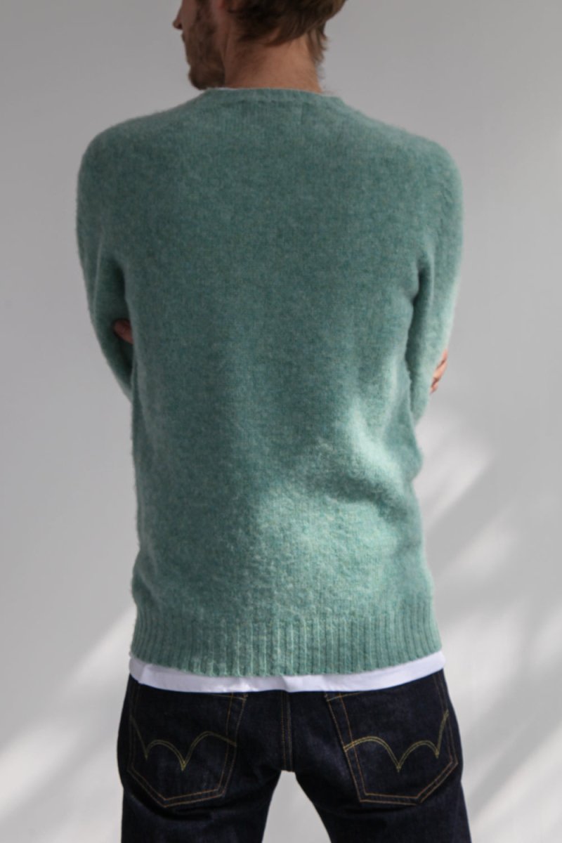 Half Dozen Super Soft Double Brushed Crew Neck (Sea Pearl) | Knitwear
