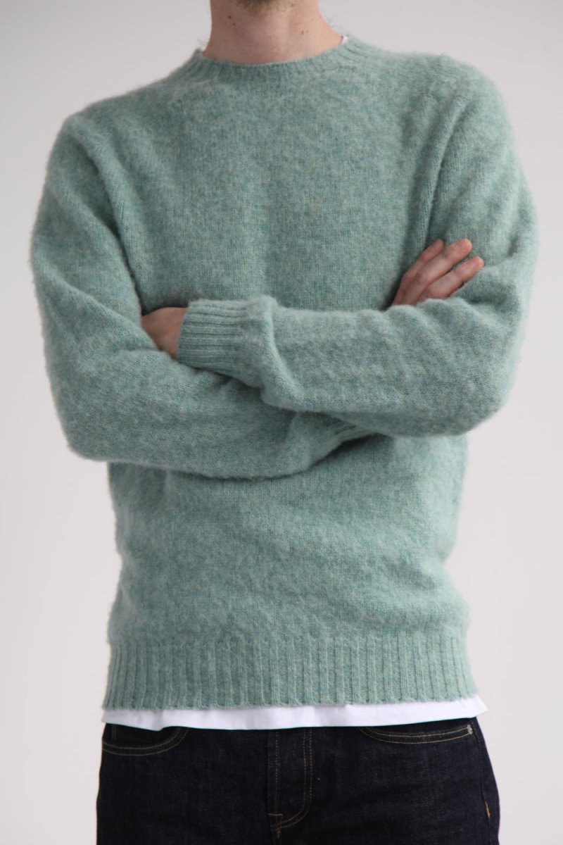 Half Dozen Super Soft Double Brushed Crew Neck (Sea Pearl) | Knitwear