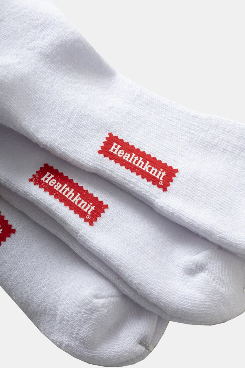Healthknit 3 Pack 3 Line Crew Socks (Red/Green/Grey) | Socks