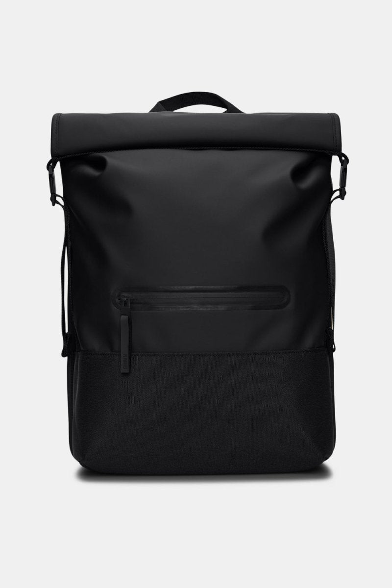 Rains Trail Rolltop Backpack W3 (Black) | Bags