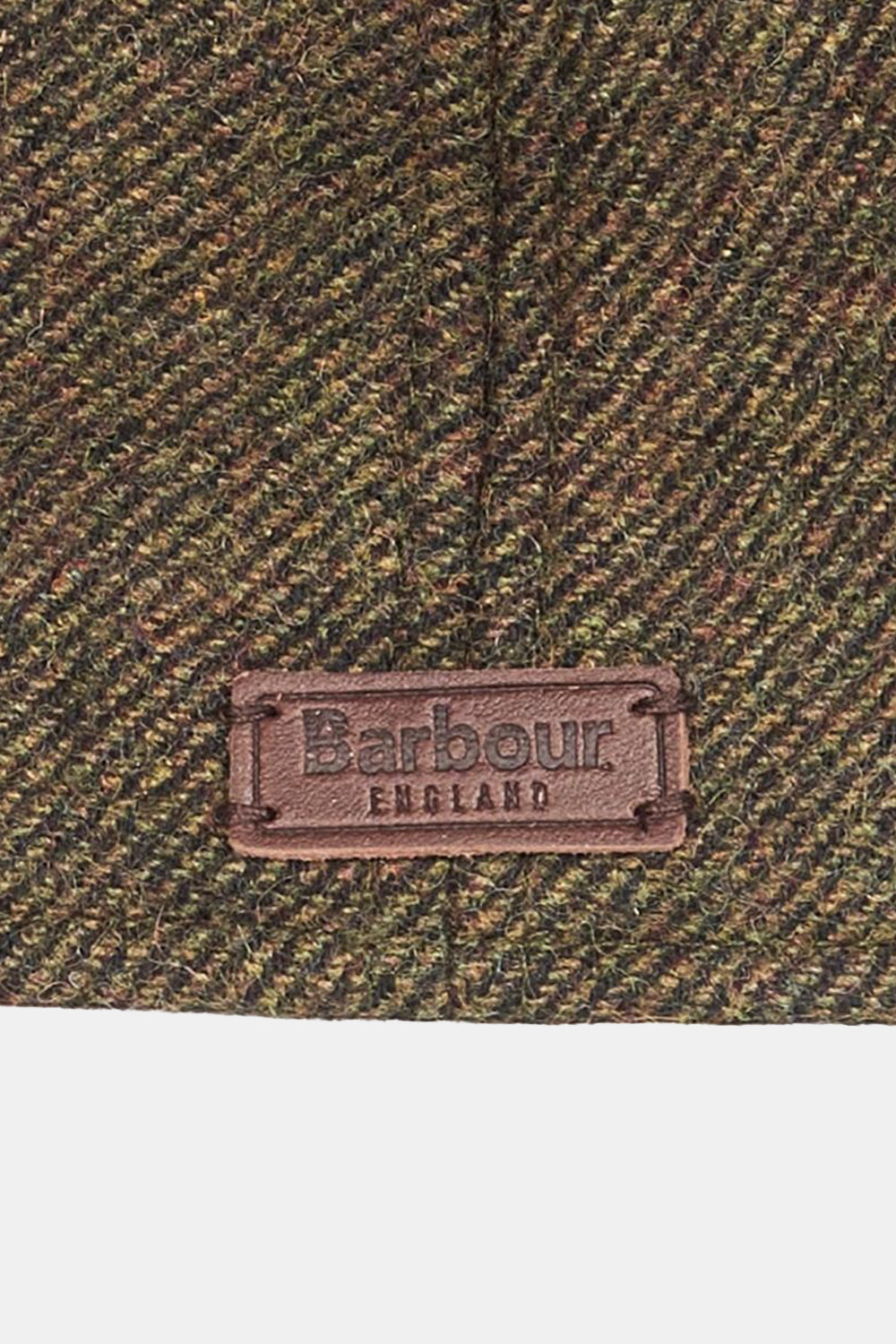Barbour Claymore Bakerboy Flat Cap (Olive Twill) | Number Six
