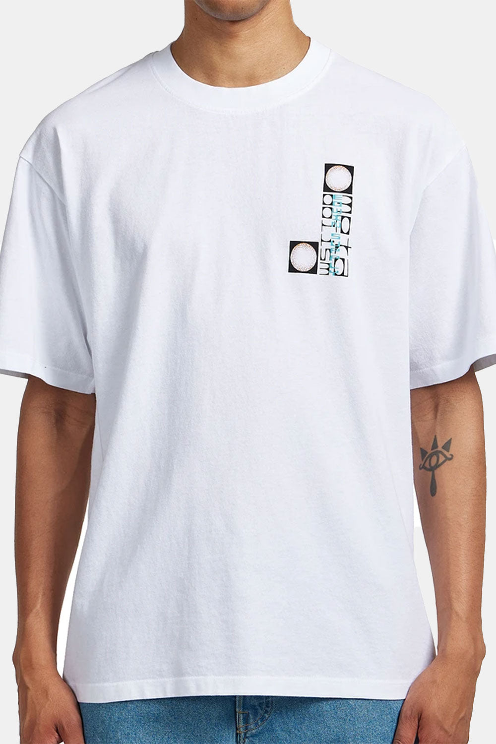 Camiseta de gran tamaño de Edwin Helix City (blanco)