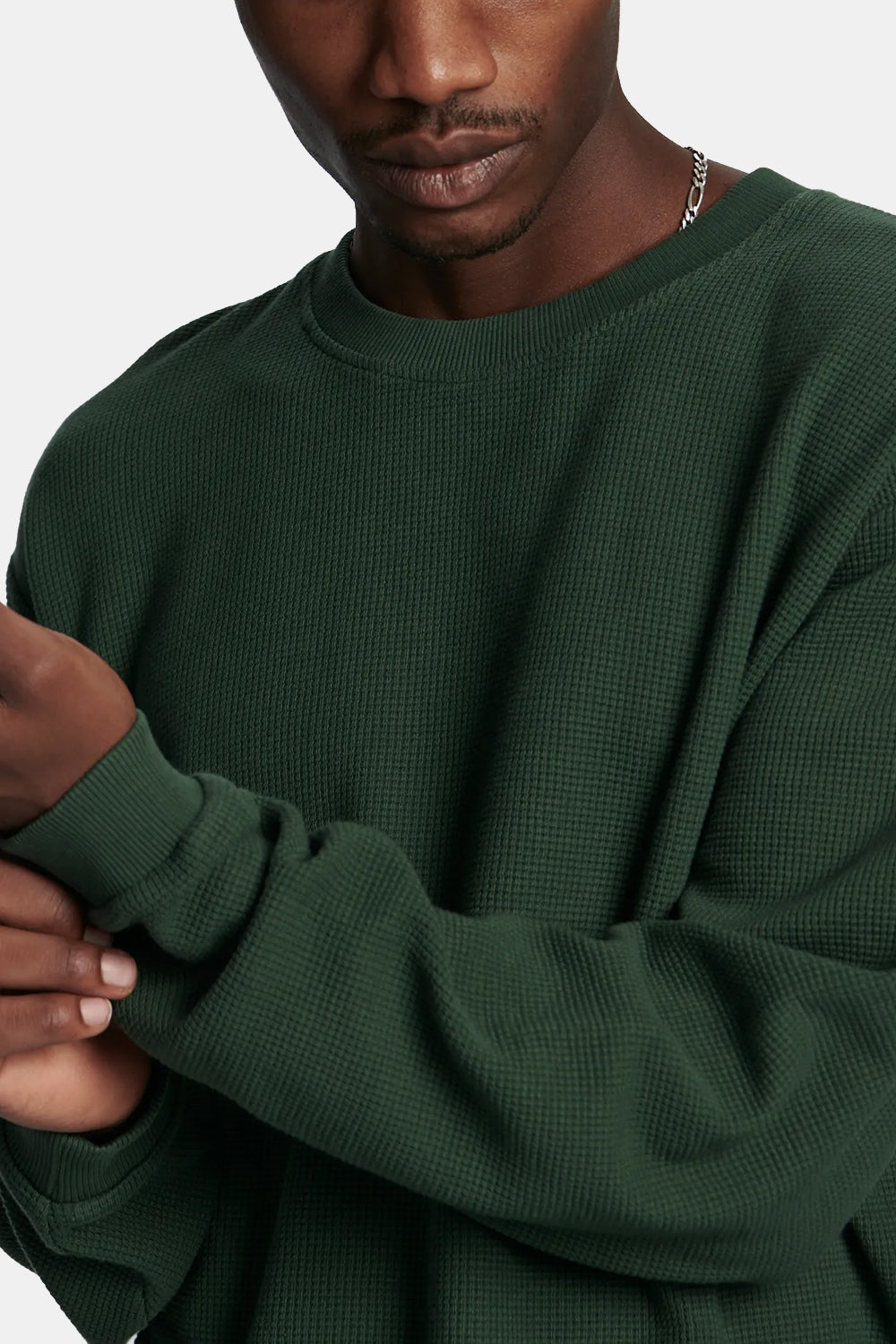 Edwin Waffle Dizzy Long Sleeve T-Shirt (Kombu Green Pigment)