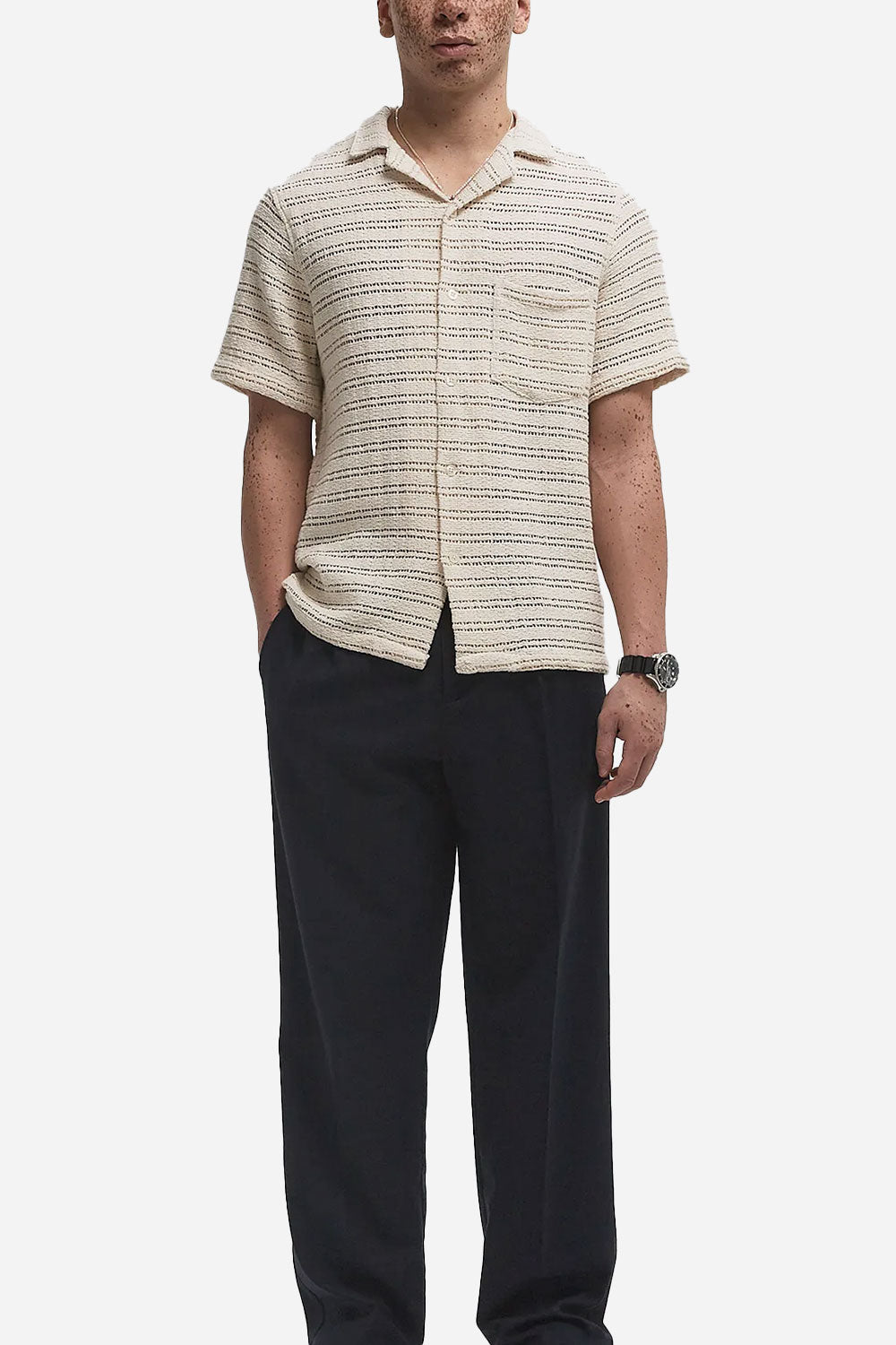 La franela portuguesa condujo un punto (ECRU)