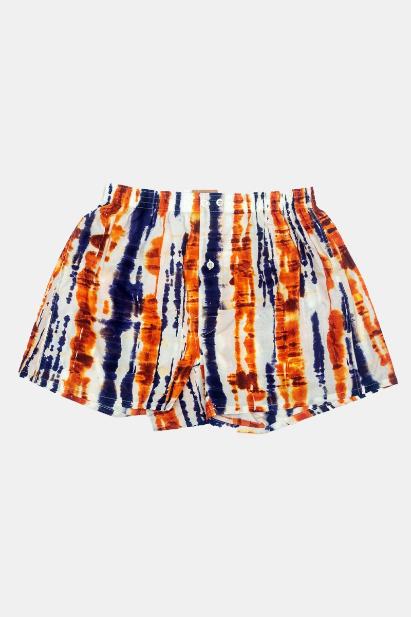 Anonymous Ism Tie Dye Boxers (Orange/Navy) | Underwear