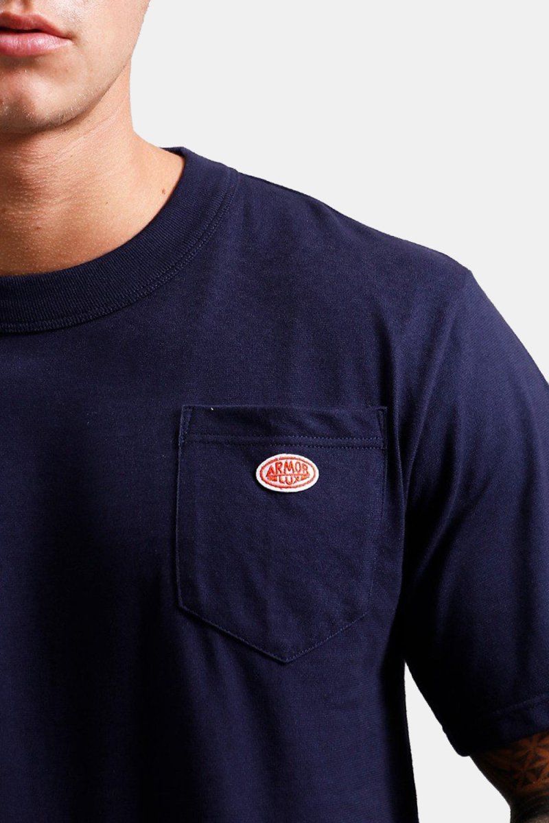 Camiseta con bolsillo Armor Lux Heritage (Azul marino) | Camisetas