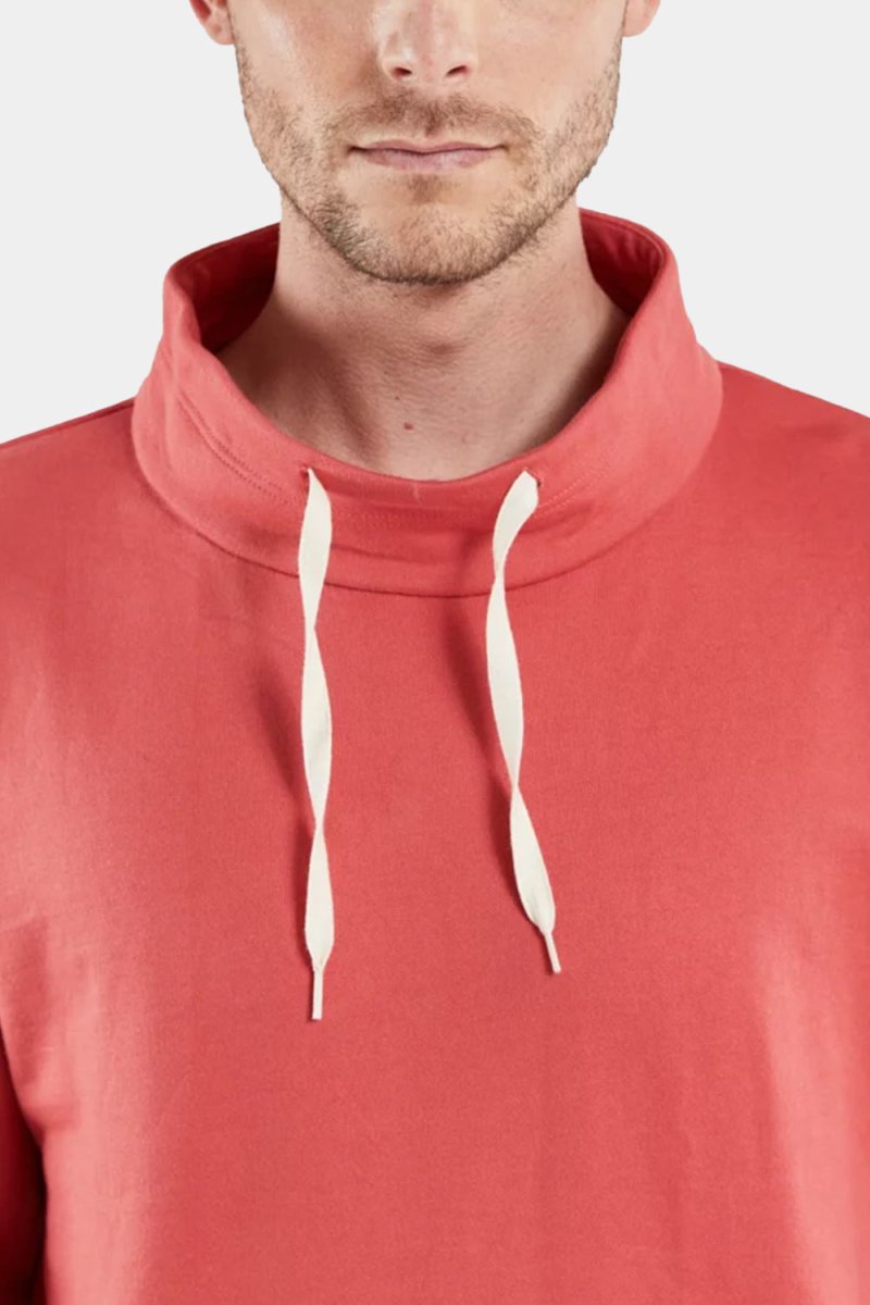 Armor Lux Organic Cotton Sweatshirt Stand-Up Collar (Cranberry Red) | Sweaters