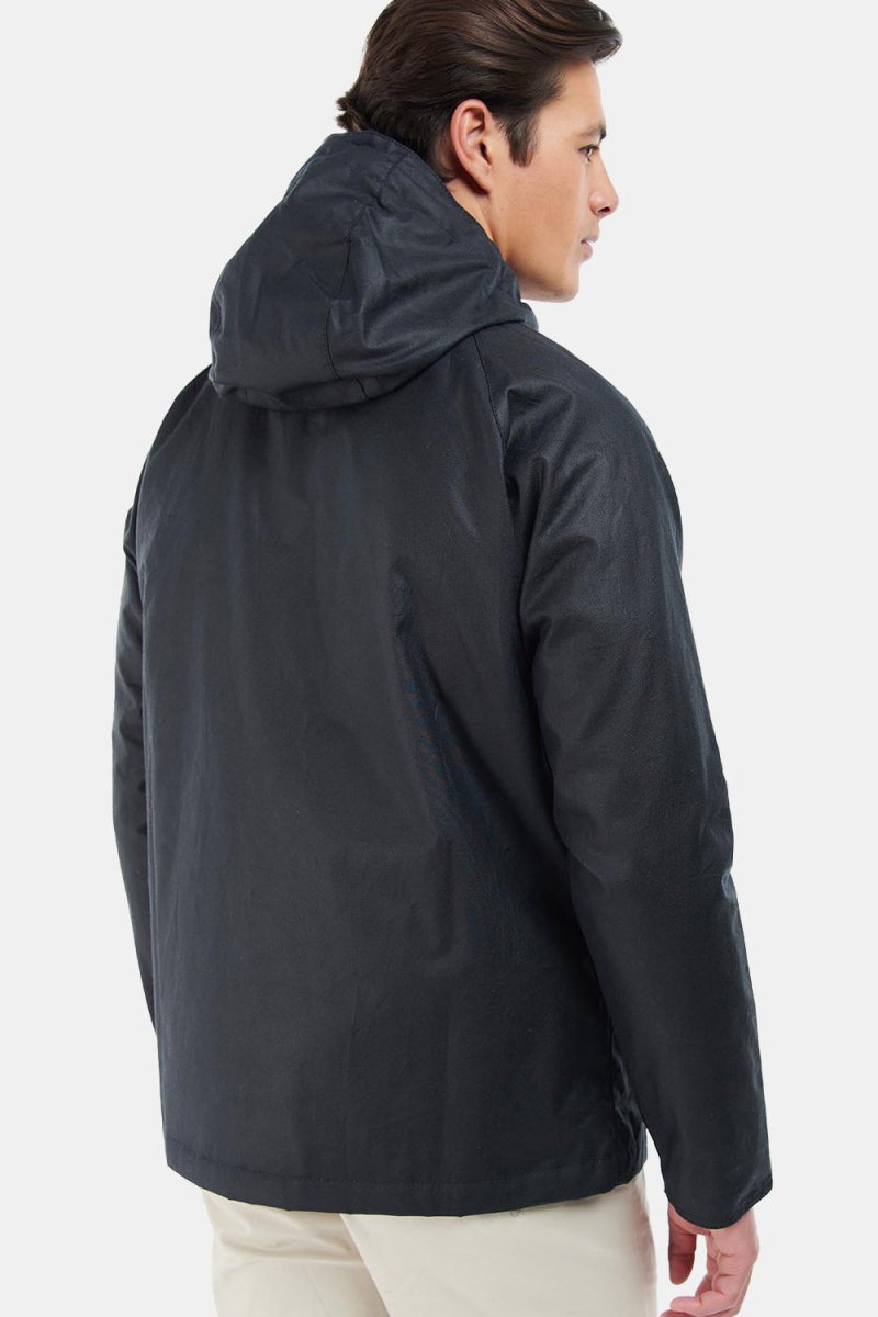 Barbour Hooded Domus Waxed Jacket (Navy/Classic) | Jackets