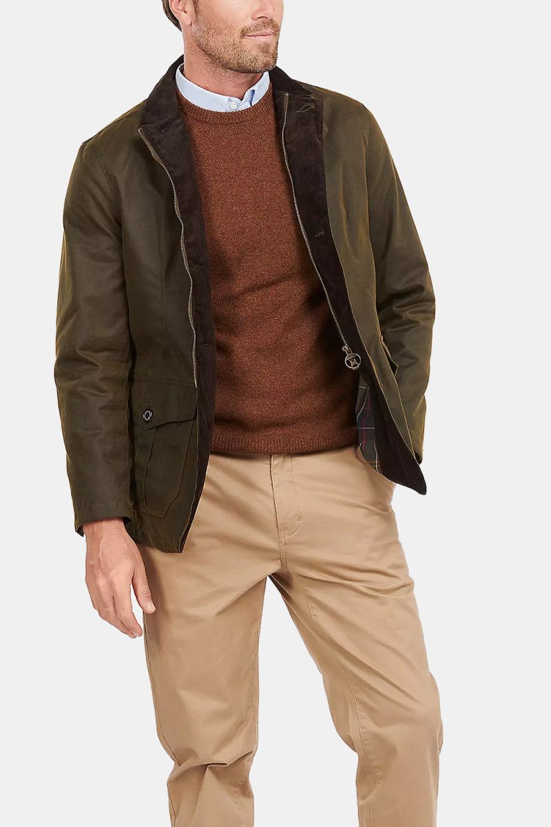 Barbour Lutz Waxed Jacket (Olive) | Jackets