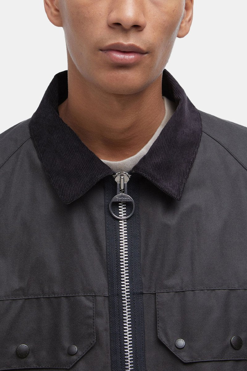 Barbour Re - Engineered Bedale Waxed Jacket (Charcoal) | Jackets