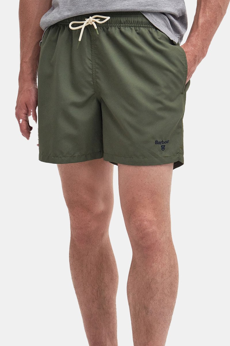 Barbour Staple Logo Swim Shorts (Olive) | Shorts