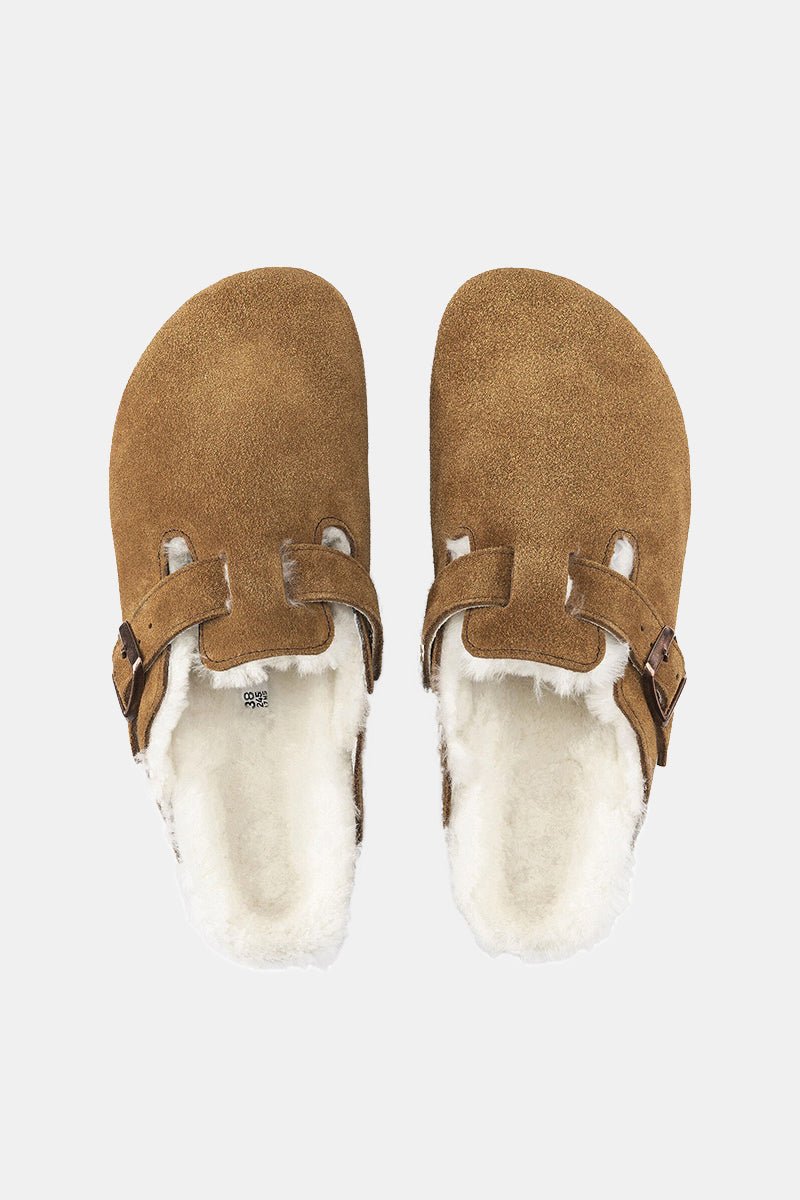 Birkenstock Boston Shearling (Mink Brown) | Sandals