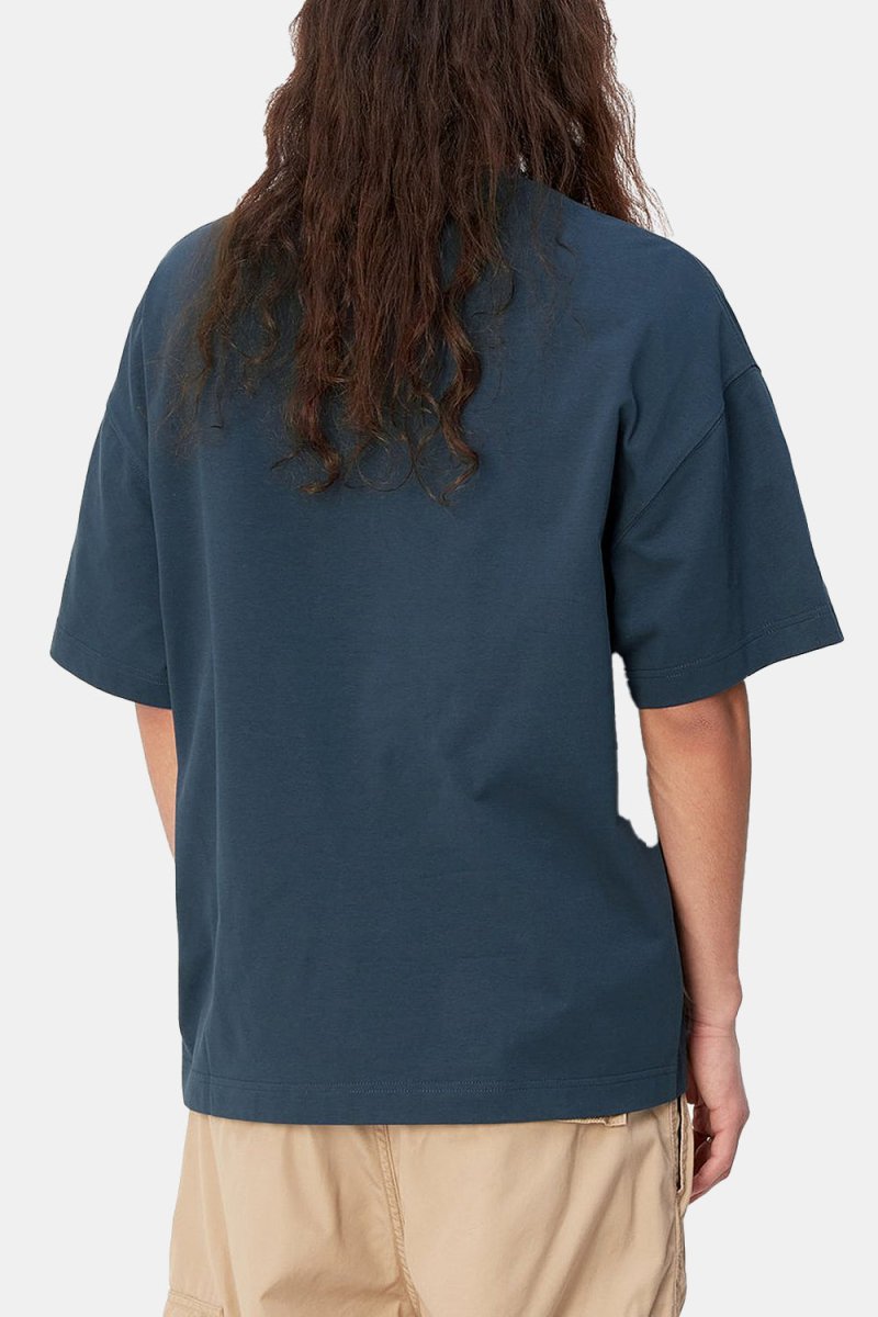 Carhartt Short Sleeve Script T-Shirt (Blue/White) | T-Shirts