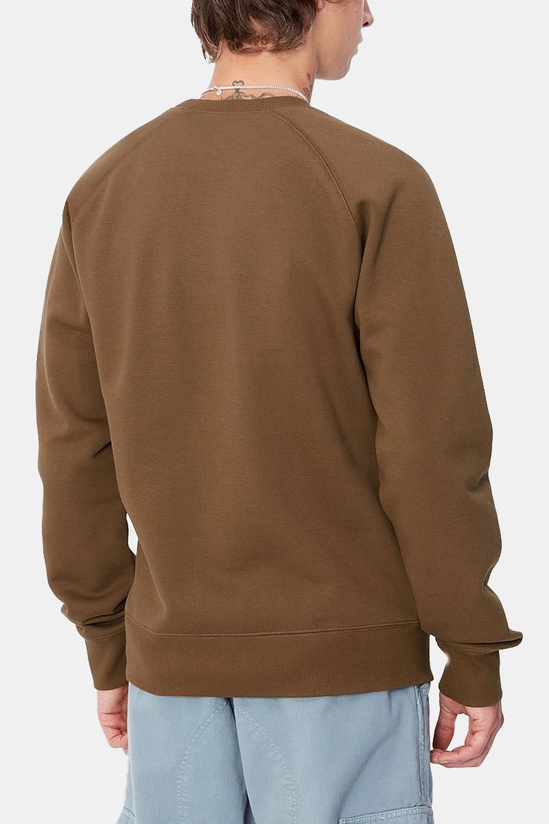 Carhartt WIP Chase Sweatshirt (Chocolate/Gold) | Sweaters