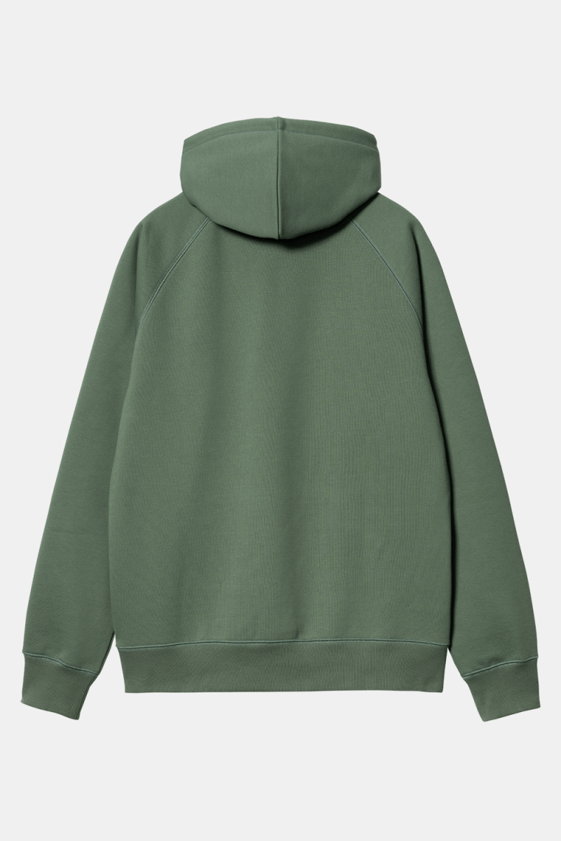 Carhartt WIP Hooded Chase Sweatshirt (Duck Green/Gold) | Sweaters