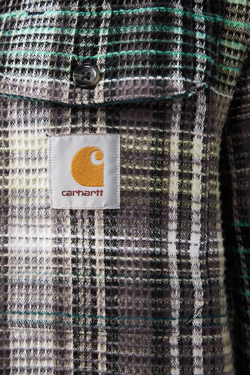 Carhartt WIP Long Sleeve Valmon Overshirt (Botanic Green) | Shirts