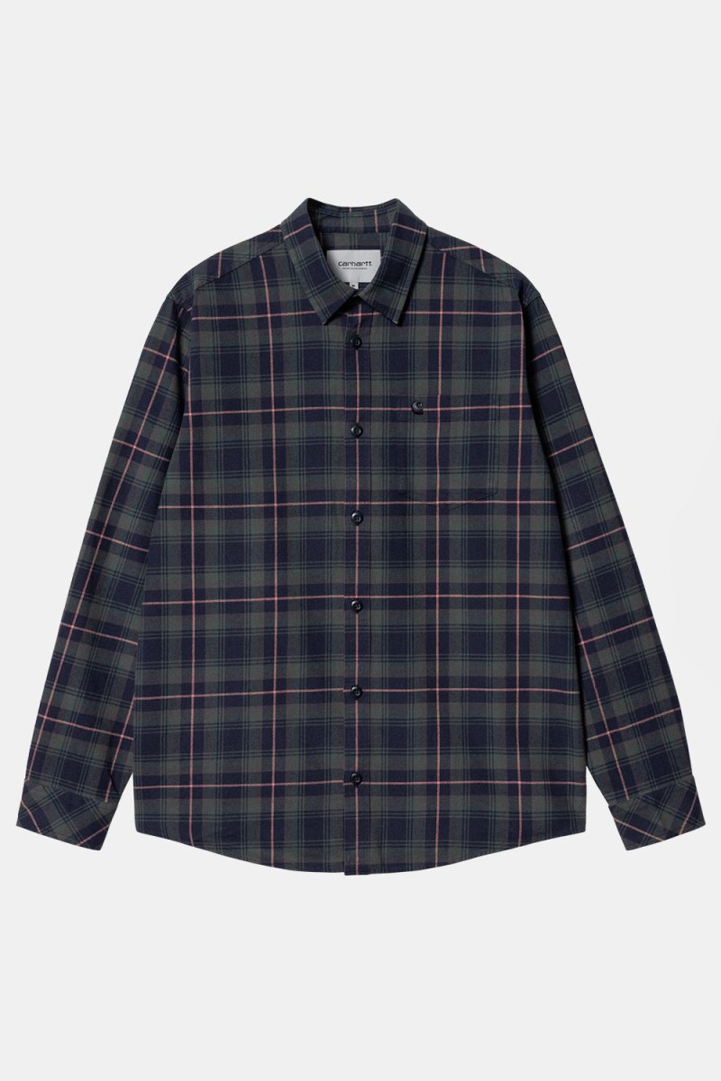 Carhartt WIP L/S Lermond Shirt (Juniper / Dark Navy) | Shirts