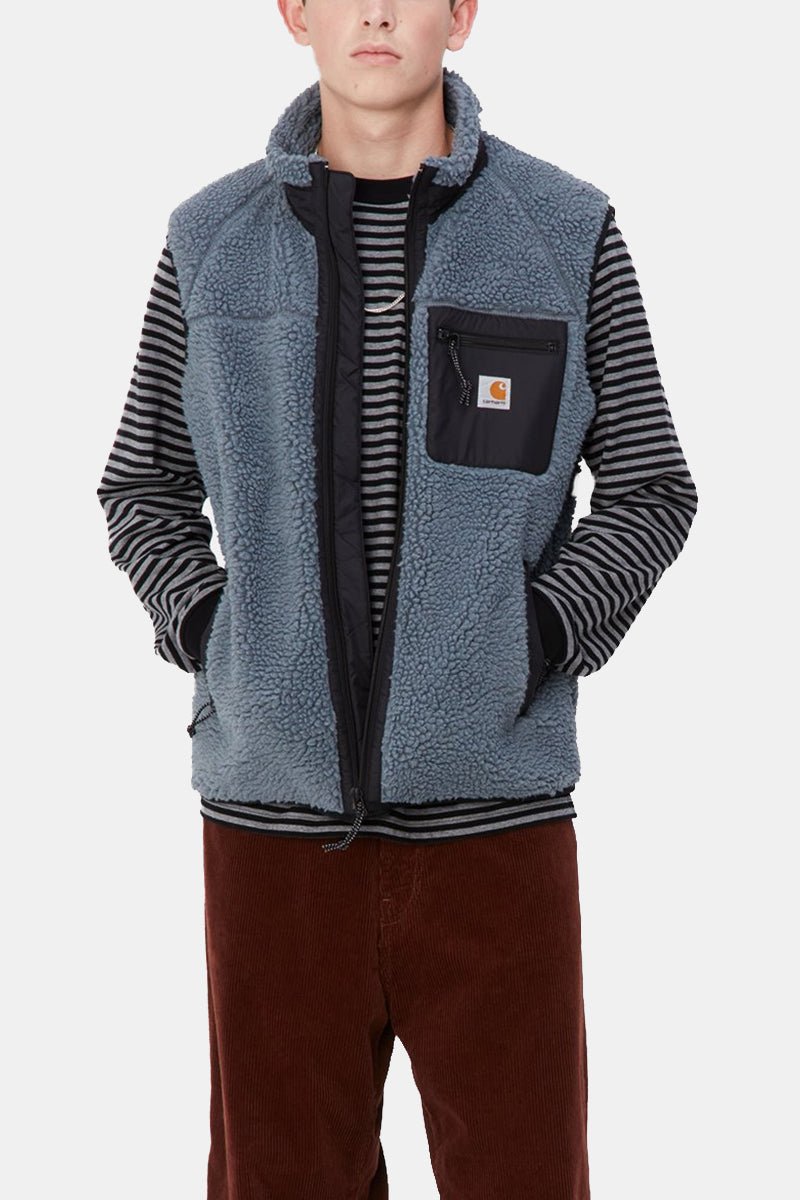 Carhartt WIP Prentis Vest Liner Fleece (Dove Grey/Black) | Sweaters