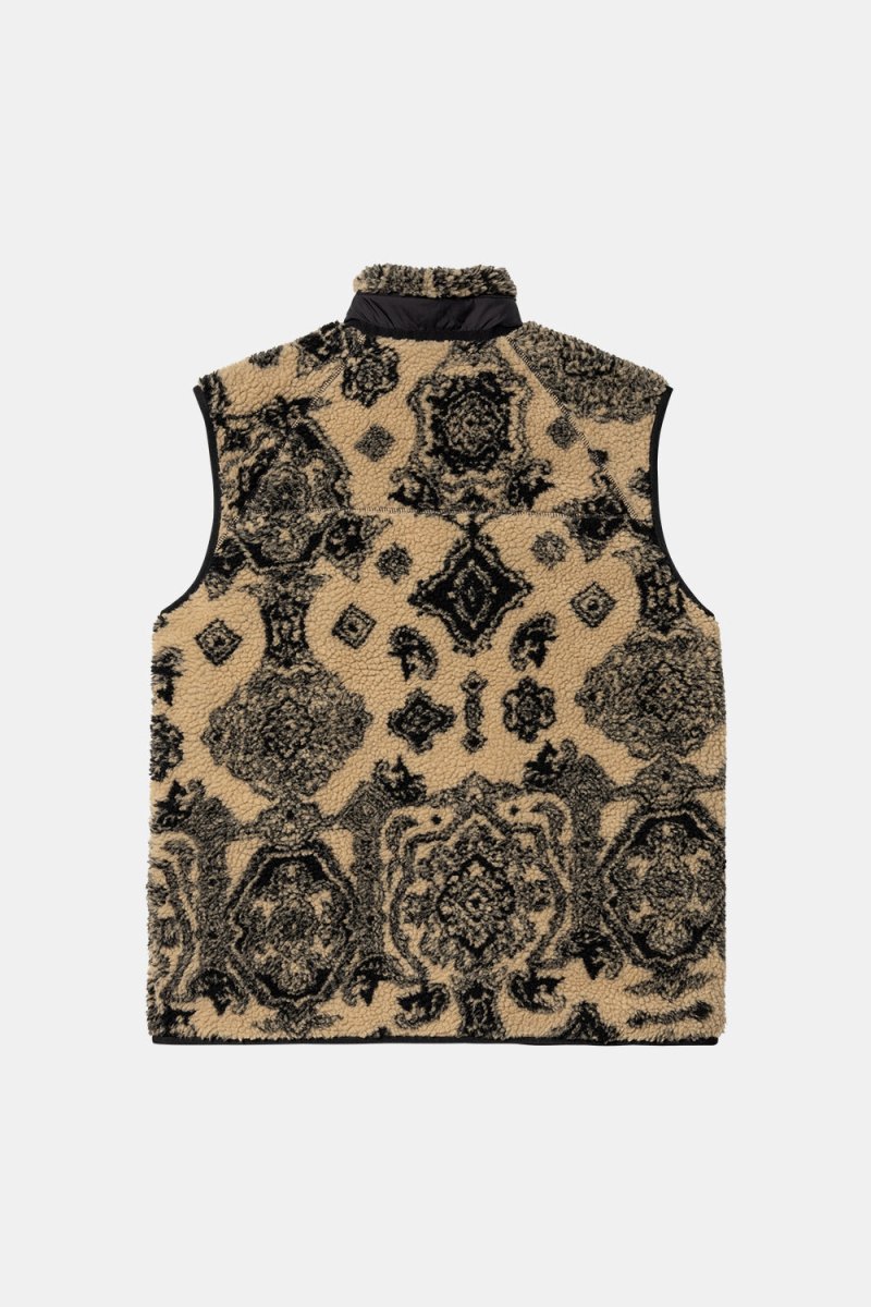 Carhartt WIP Prentis Vest Liner Verse Jacquard Fleece (Dusty Brown &amp; Scoot Black) | Vests