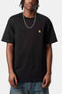 Camiseta Carhartt WIP Manga Corta Chase (Negro/Oro) | Camisetas