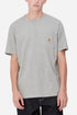 Carhartt WIP Camiseta Manga Corta Con Bolsillo (Grey Heather) | Camisetas