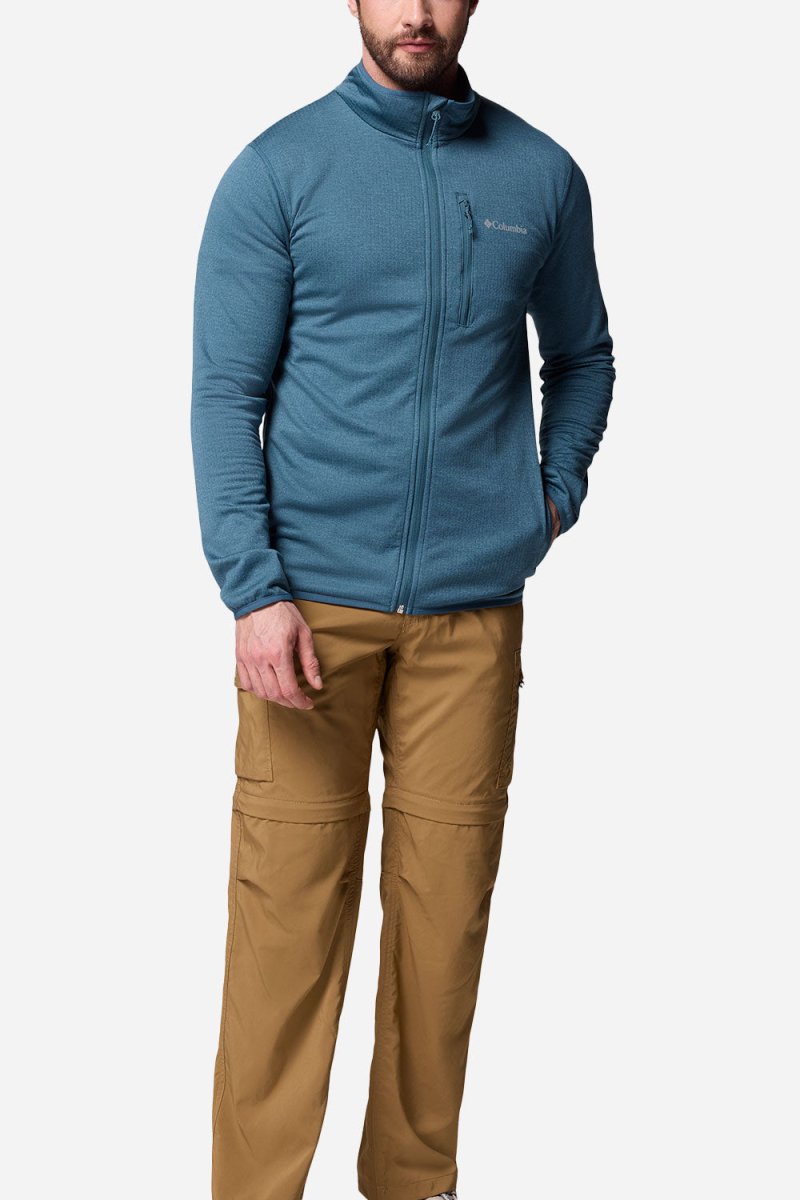 Columbia Essential Hike™ Grid Fleece Full Zip (Everblue) | Sweaters