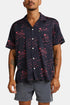 Camisa de manga corta Deus Old House (azul marino/rojo) | Camisas